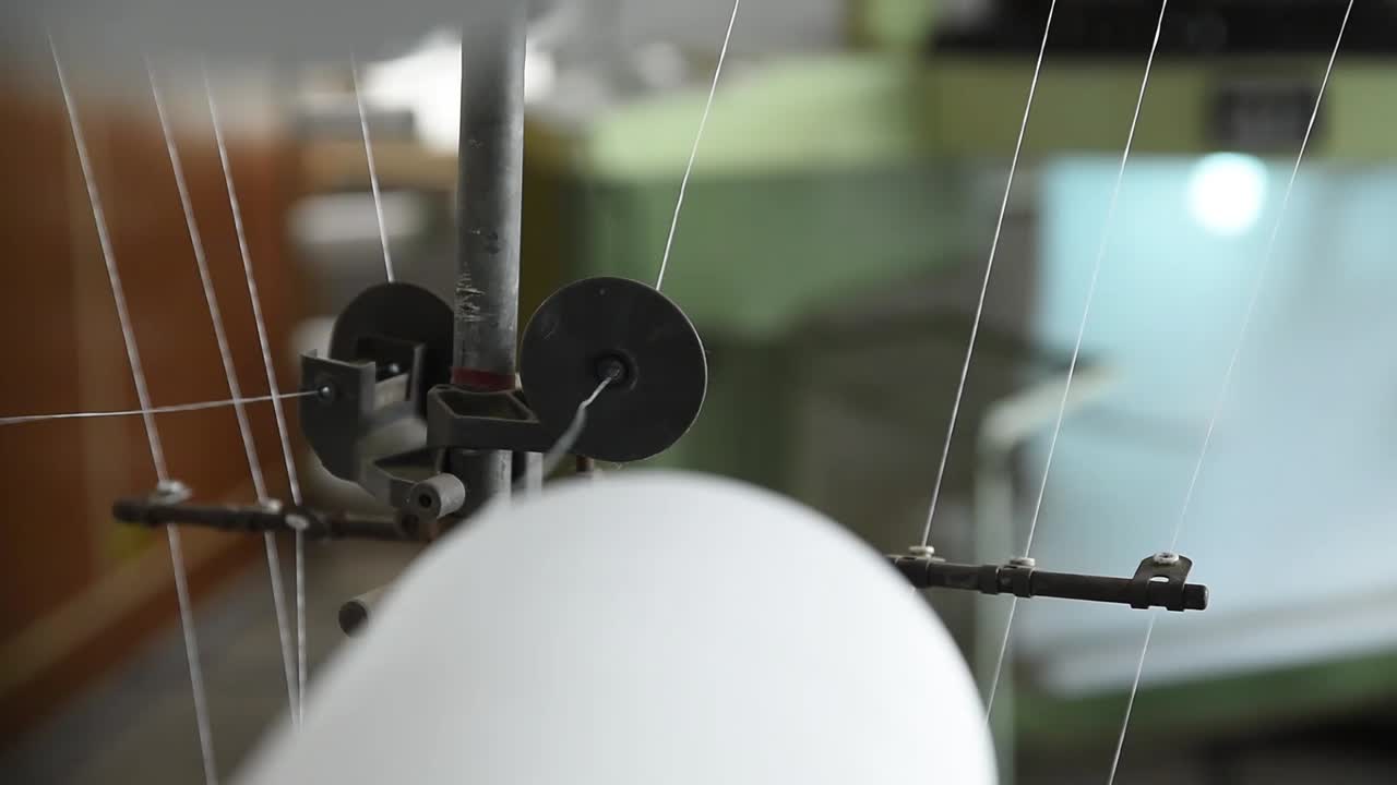 Thread Sorter Machine, Thread clothing industry Machine Close up Full HD 60p