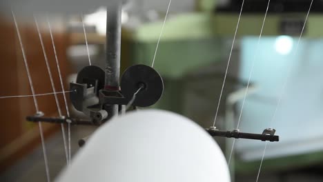 thread sorter machine, thread clothing industry machine close up full hd 60p