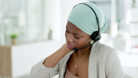 black woman, call center employee