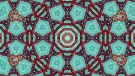 3d pętlowane abstrakcyjne ozdobne tło dekoracyjne. hipnotyczny modny kaleidoskop.