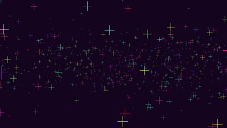 patrón estrellado vibrante sobre un fondo negro
