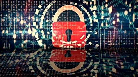 animación que representa el concepto de ciberseguridad.