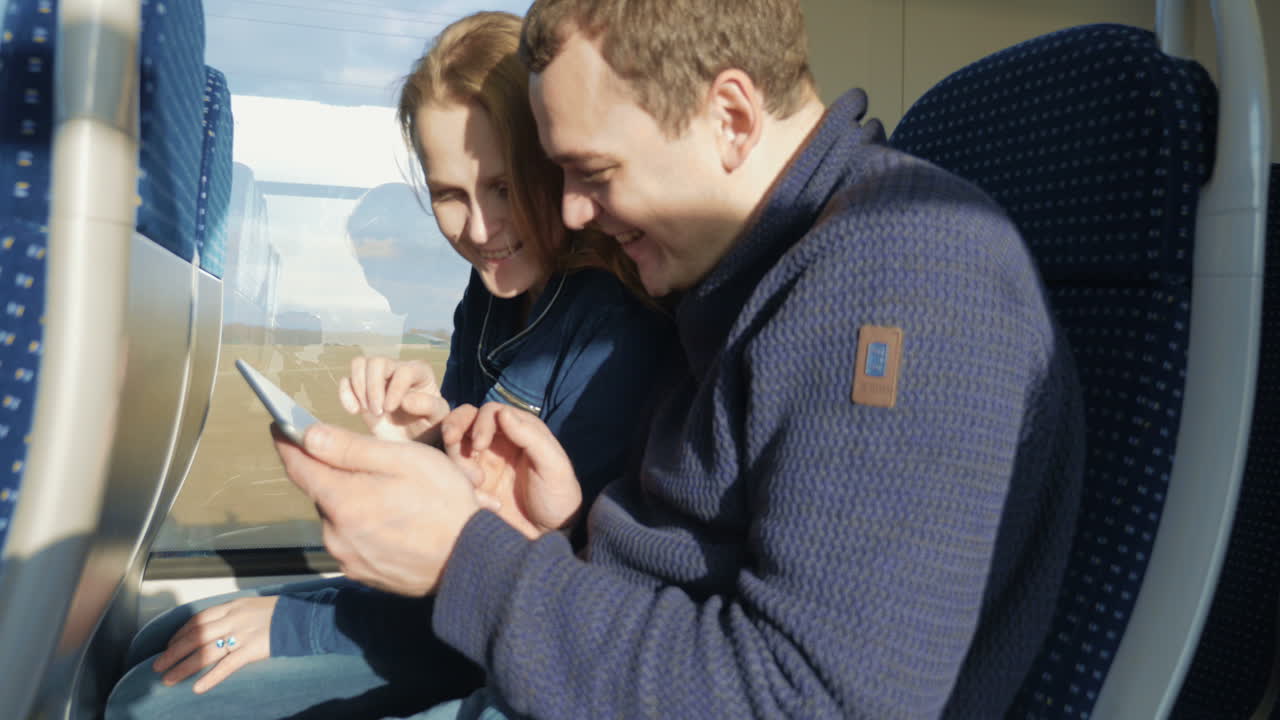 tienen un tiempo agradable con el touch pad en el tren