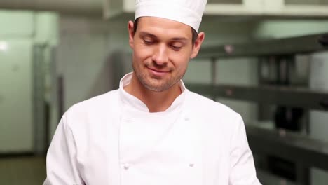 chef sharpening a knife