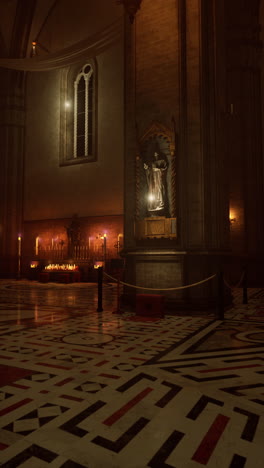 a view of the interior of a cathedral