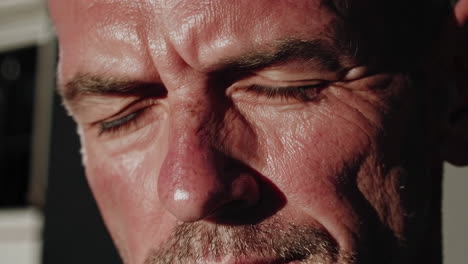 close-up of a serious older man