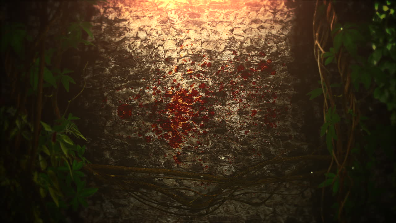 fondo de terror místico con sangre oscura y cámara de movimiento 2