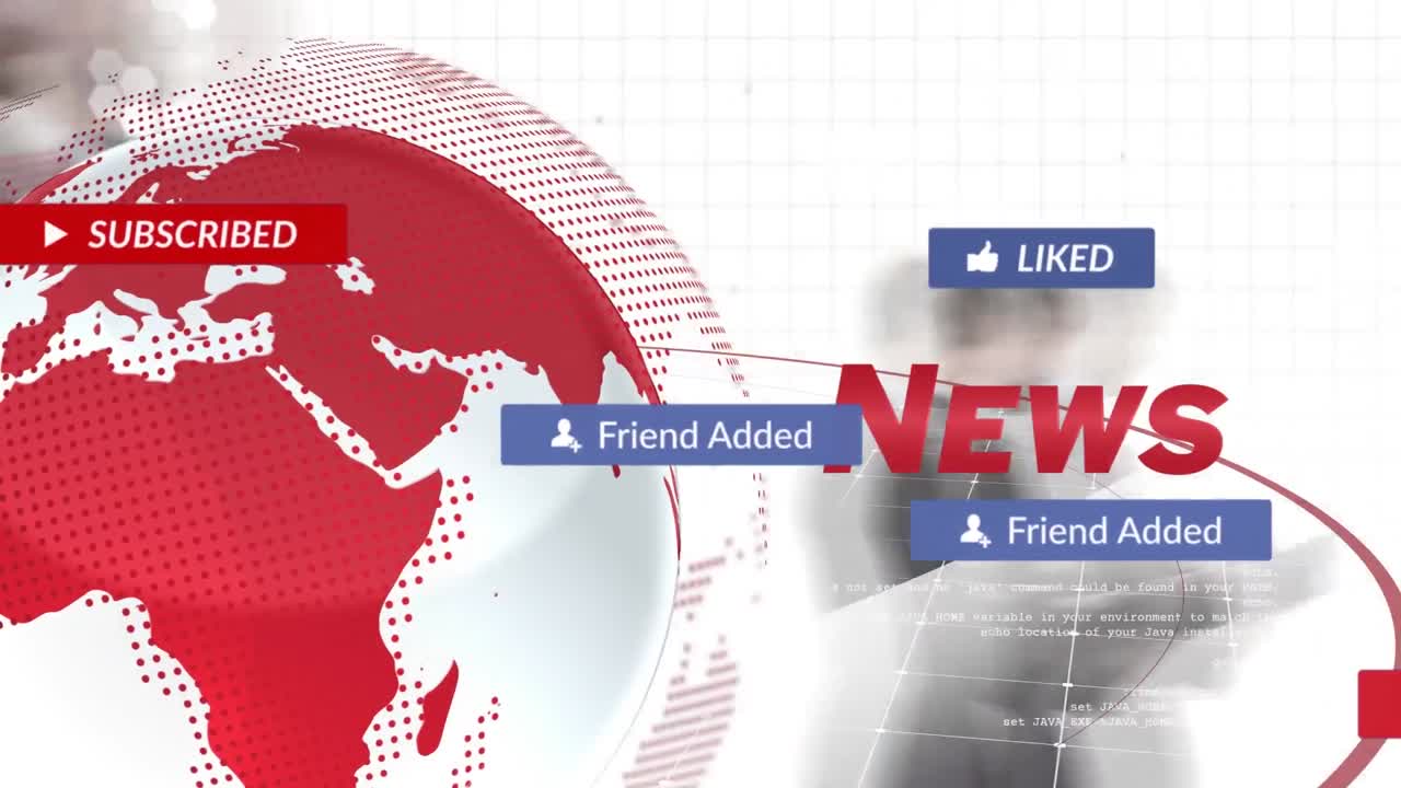 전 세계 뉴스 텍스트 및 소셜 미디어 태그의 애니메이션 및 데이터 처리