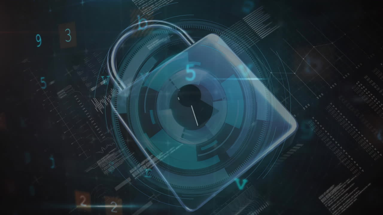 animación del candado y procesamiento de datos sobre el texto de seguridad