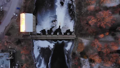 top down pan of watson's mill located in manotick ottawa