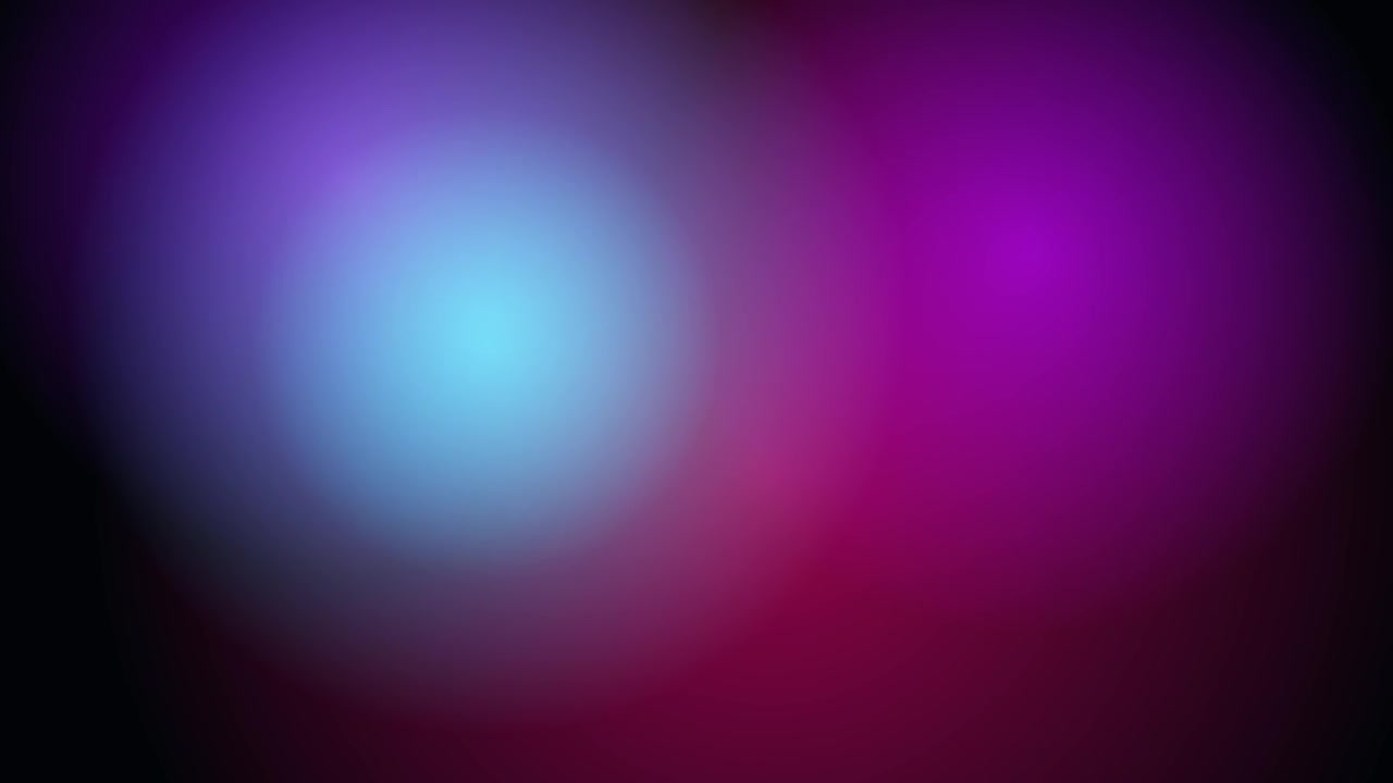 Sfondo animato astratto con morbide sfere di luce viola e blu
