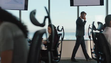 business people working in busy office corporate sales team using computers employees at work