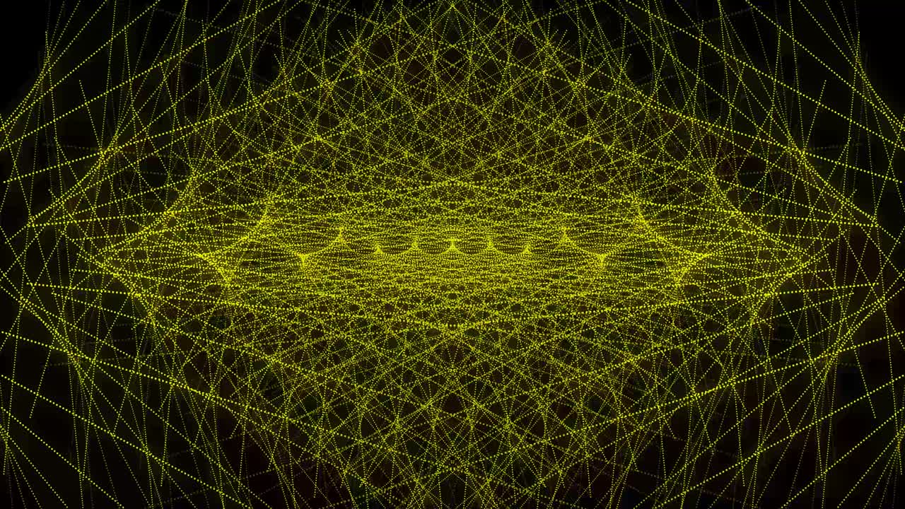 노란색 점 모양 패턴 애니메이션 모션 그래픽