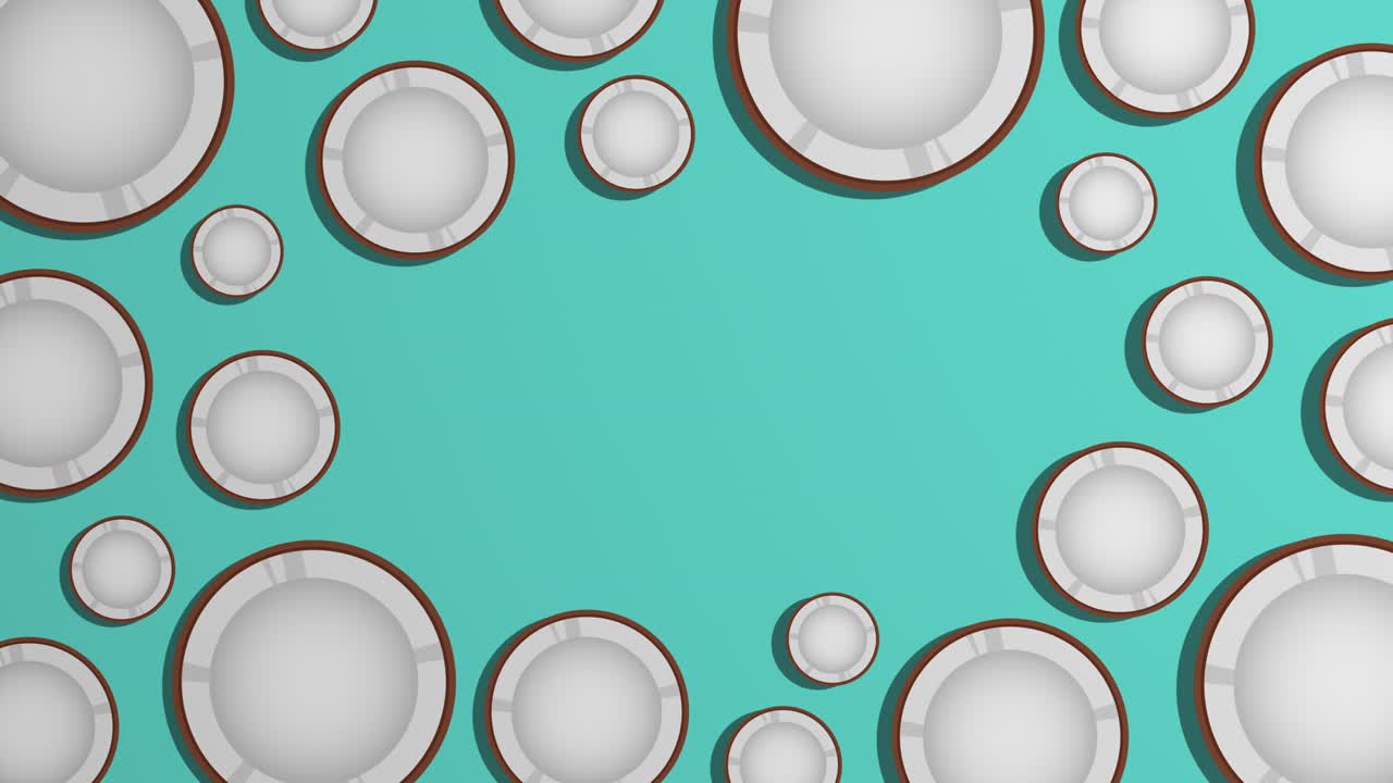 회전 코코 슬라이스 패턴과 복사 공간