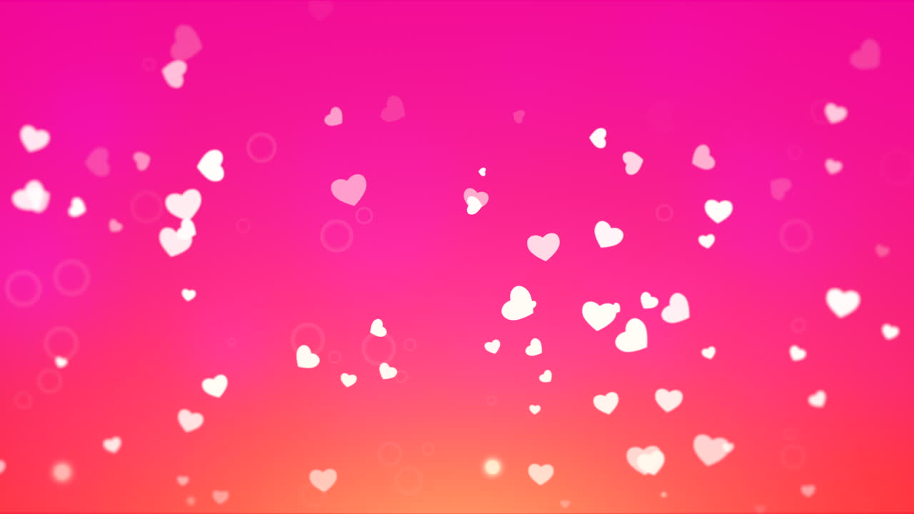 día de san valentín fondo brillante animación corazón romántico 69