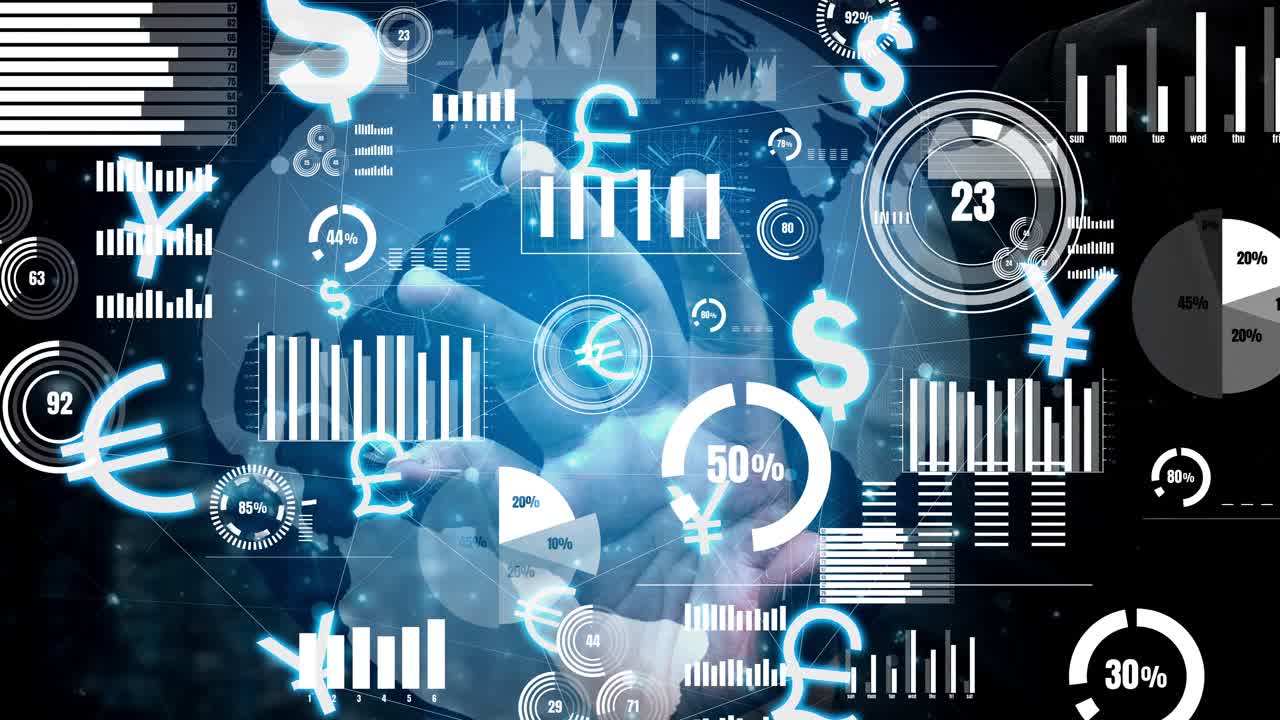 dashboard aziendale concettuale per l'analisi dei dati finanziari