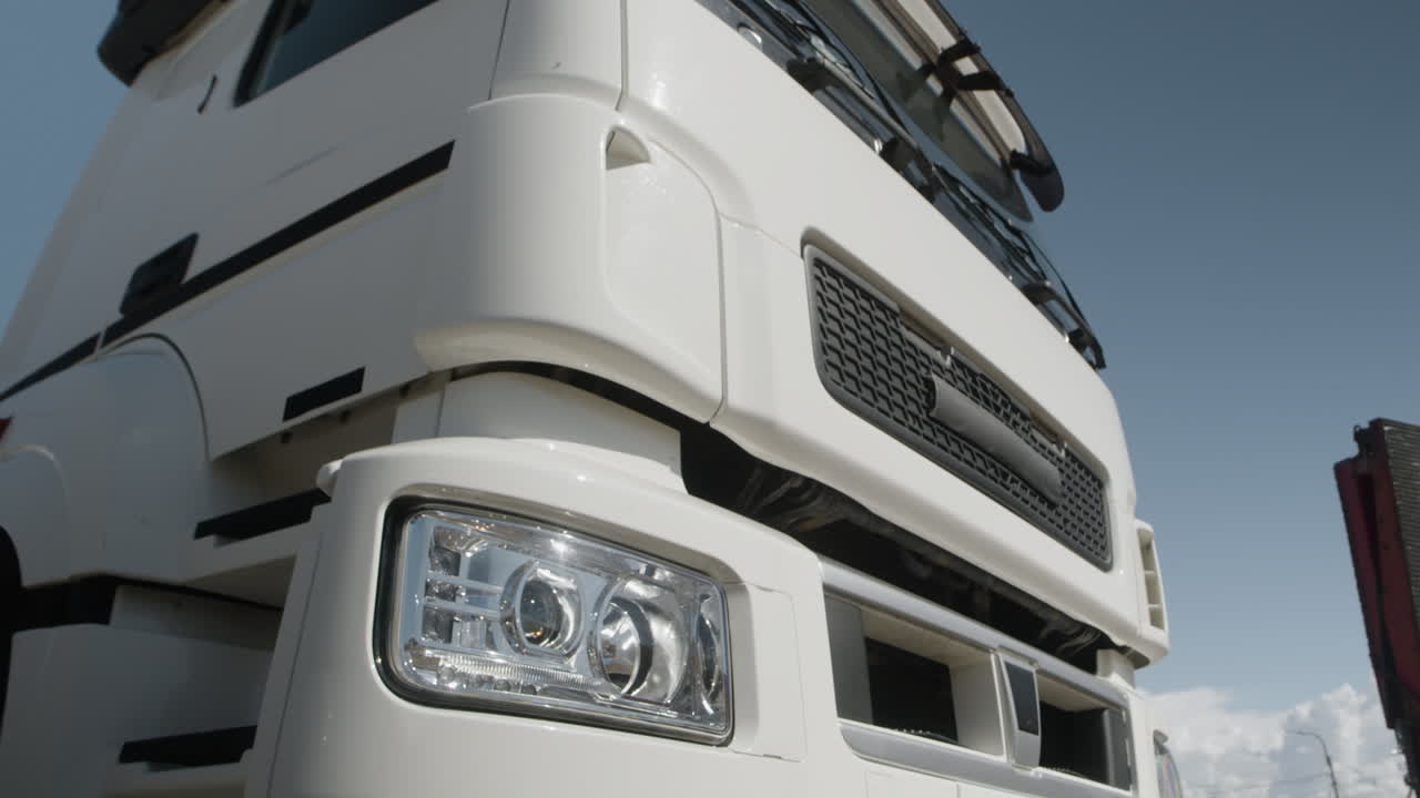 Close-up of a White Truck
