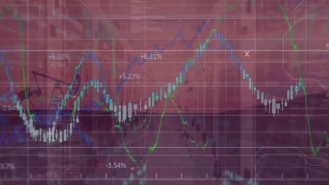 Animación-De-Diversos-Datos-Financieros-Y-Gráficos-Sobre-Servidores