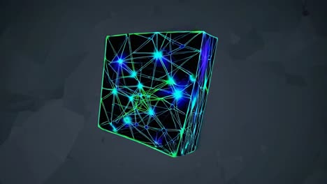 rete di cubi luminosi astratti