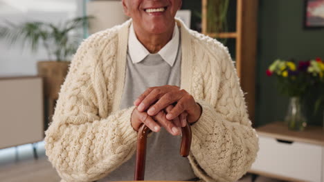 portrait of an elderly man with a cane