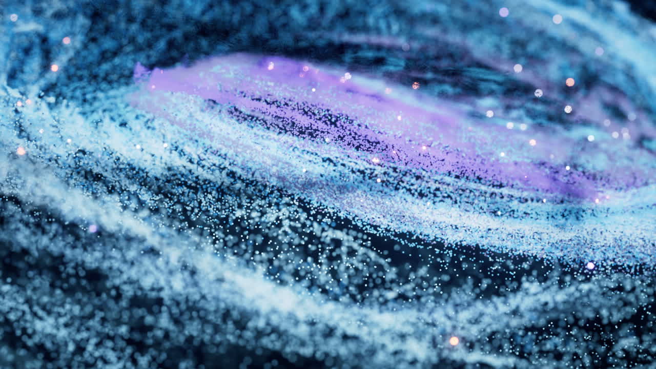 3d 렌더링으로 빛나는 입자의 밀도와 함께 다채로운 성운.