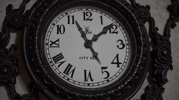Abandoned City Hall Interior and Clock