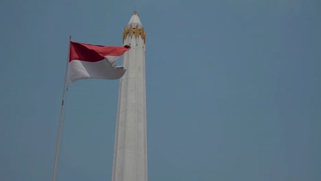 El-Monumento-A-Los-Héroes-Es-Un-Monumento-En-Surabaya,-Indonesia