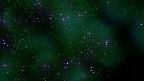 mysterious night sky dark green background with purple stars