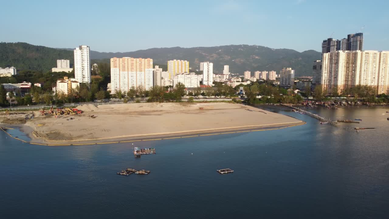 공중에서 볼 수 있는 새로운 재활용 토지