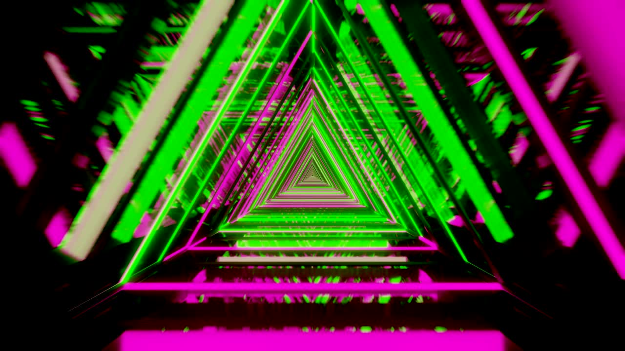 animación de ciencia ficción vuelo en túnel futurista abstracto con fondo de luz de neón bucle sin costuras renderización 3d