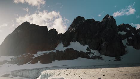 Breathtaking-Mountain-Glaciers-Over-Ojo-del-Albino-Trekking-In-Tierra-de-Fuego-In-Patagonia-Argentina