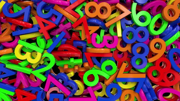 Numeri cifre numerali schermo pieno matematica calcolo scuola finanziario 4k