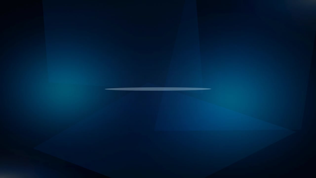 Abstract Blue Background with Rotating Geometric Shapes