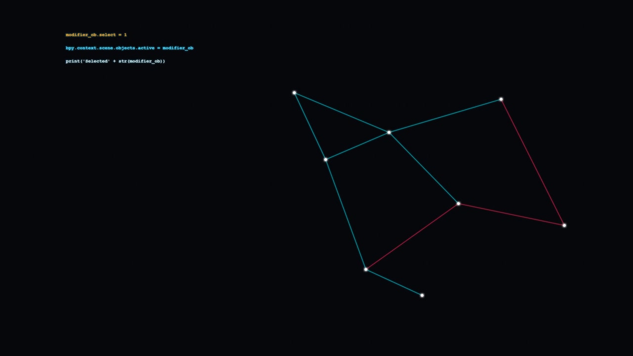 Frammento di codice Python che visualizza un grafo di rete