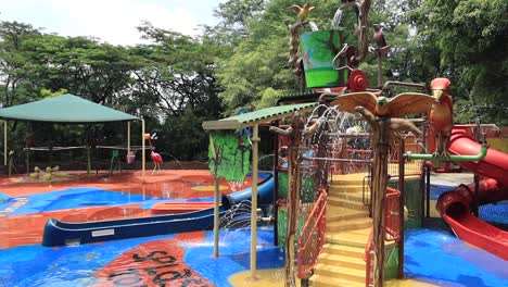 colorful water play area for children