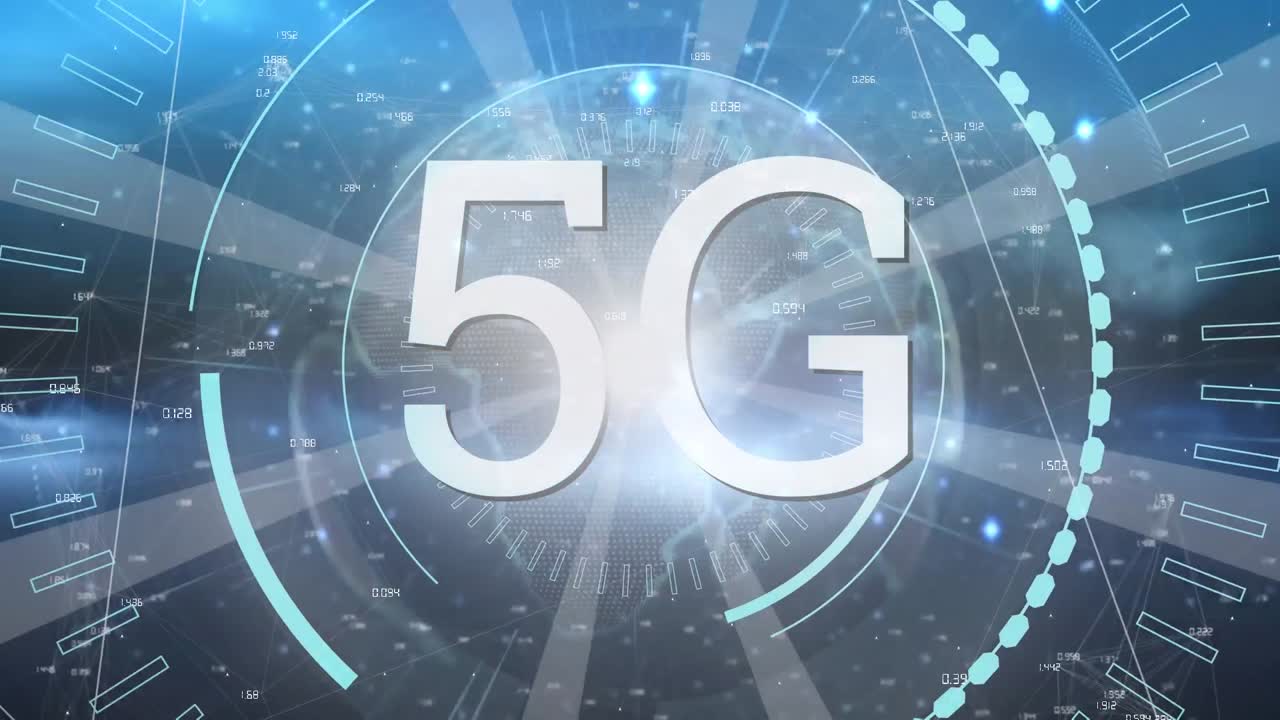 미래의 원과 지구의 한가운데에 5g가 쓰여져 있습니다.