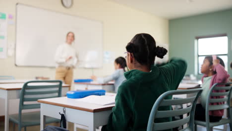students in a classroom with their teacher