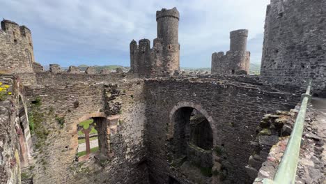 wales conwy castle inner ward view