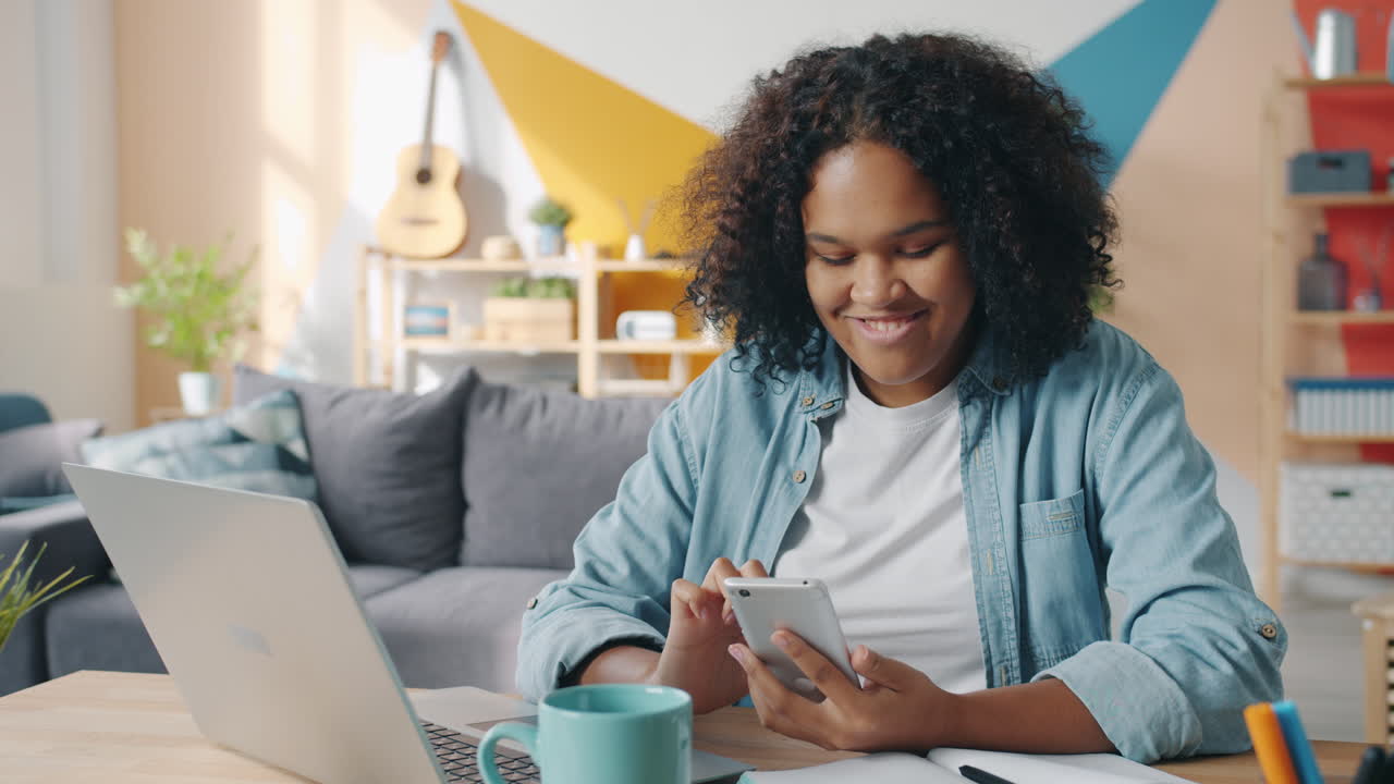Woman working from home