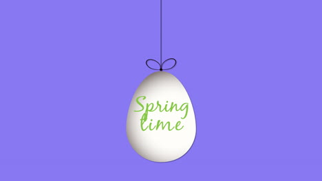 Tiempo-De-Primavera-Con-Huevo-De-Pascua-En-Gradiente-Púrpura