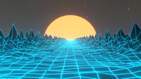 80s retro abstract 3d animation background