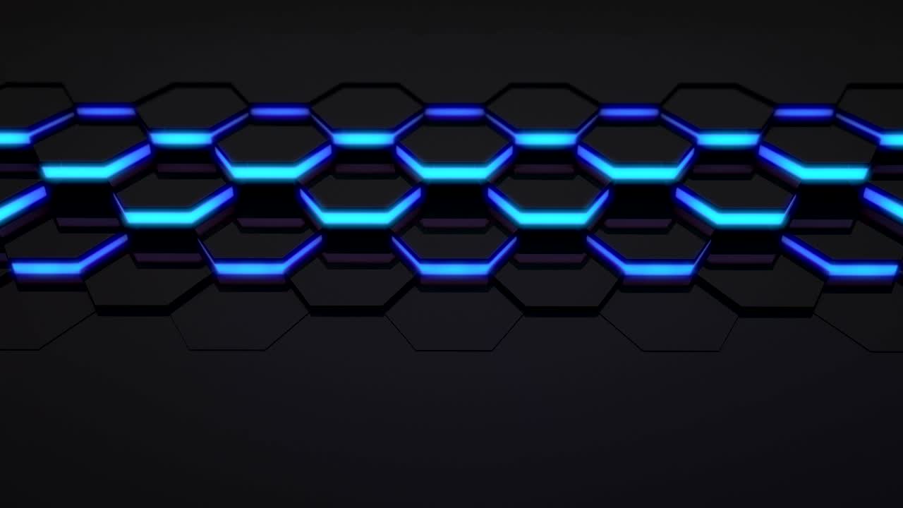 fondo gráfico de movimiento hexagonal de bucle 3d