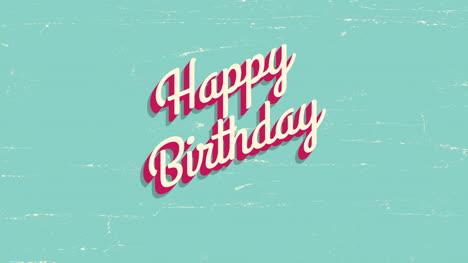 animated closeup happy birthday text on holiday background 28