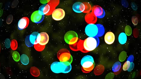 Falling-snow-with-bokeh-light-Christmas-circles