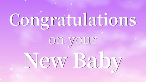 congratulations on your new baby message text animation motion graphics
