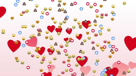 animación de iconos de medios en un fondo blanco