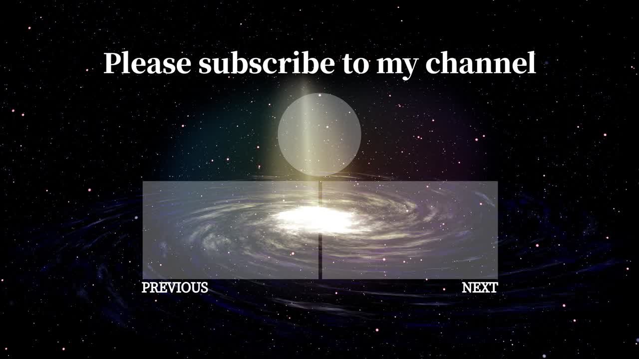 은하계 엔드 카드 엔딩 스크린 모션 그래픽