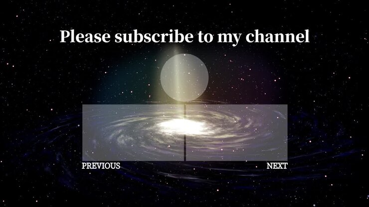 Galaxy universe end card ending screen motion graphics