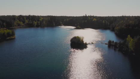 Drohne,-Die-An-Einem-Sonnigen-Tag-Vorwärts-über-Grasland-Fliegt