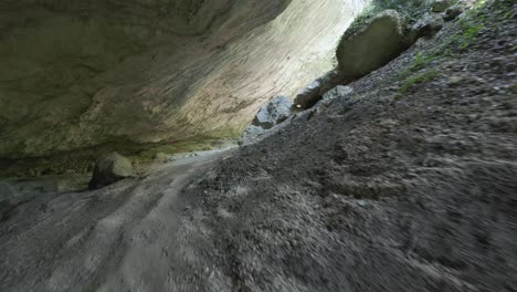 drone footage at "valle scappuccia" a beatiful place in italiy hiking spot